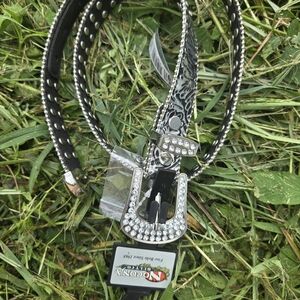 Silver and Black Women's Belt